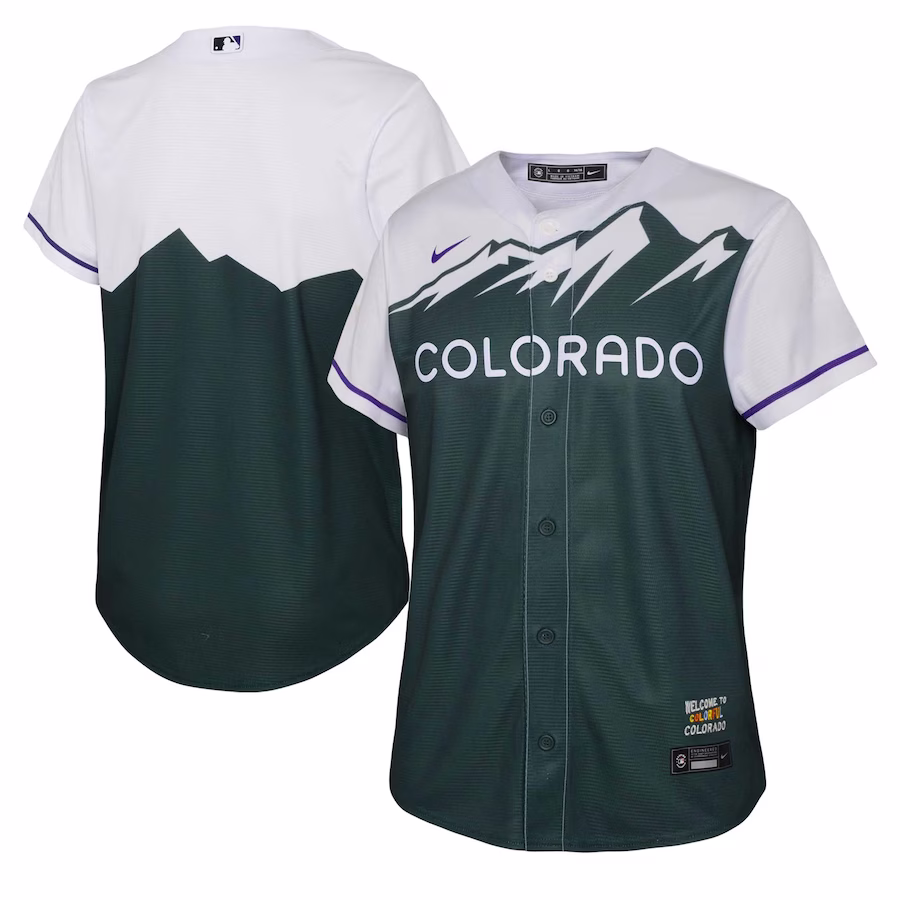 Youth Colorado Rockies Nike Green City Connect Replica Team Jersey - Jersey
