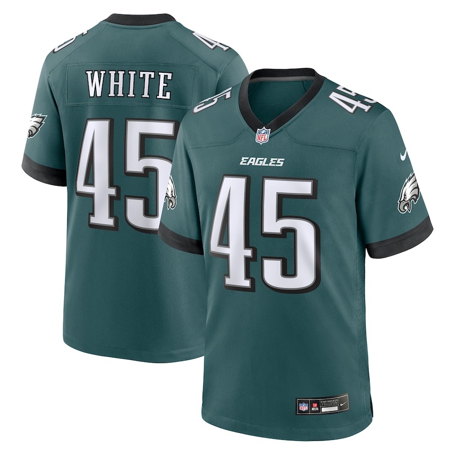 Men's Philadelphia Eagles Devin White Nike Midnight Green  Game Jersey - Jersey