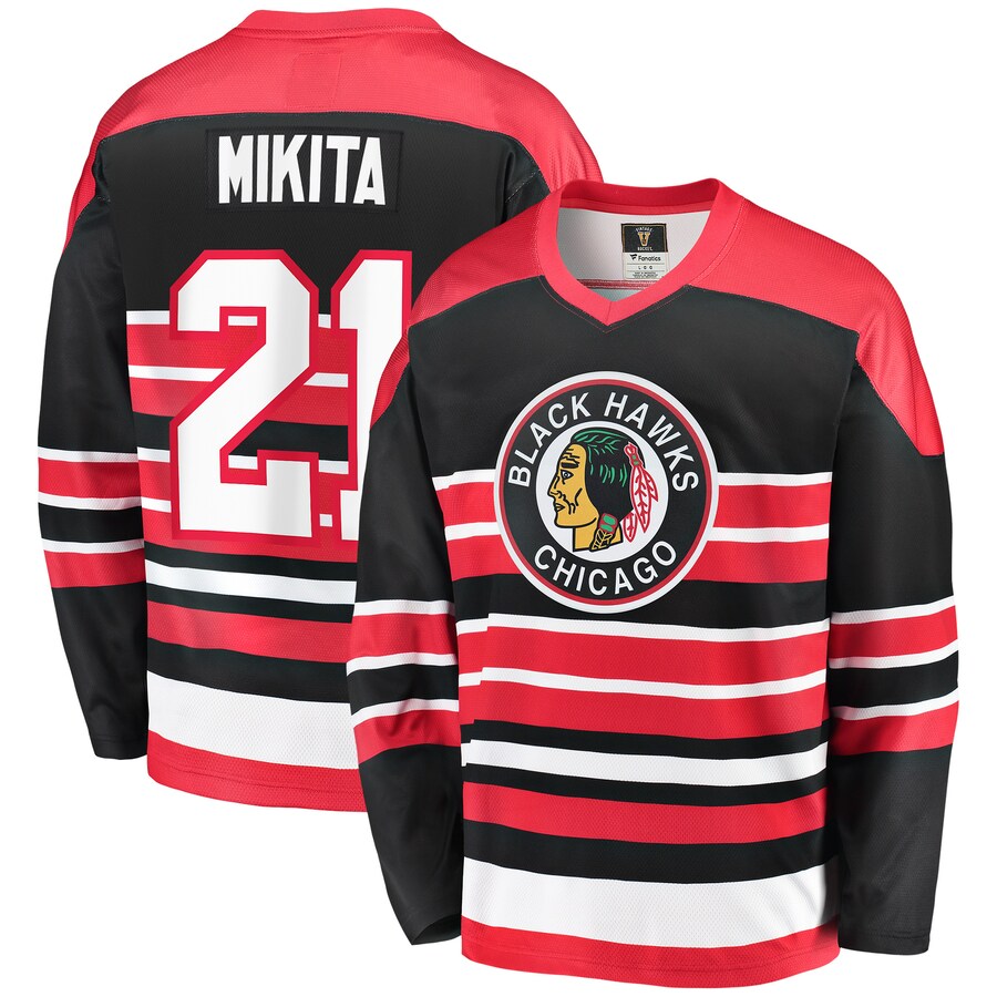 Men's Chicago Blackhawks Stan Mikita Fanatics Branded Red Premier Breakaway Retired Player Jersey - Jersey