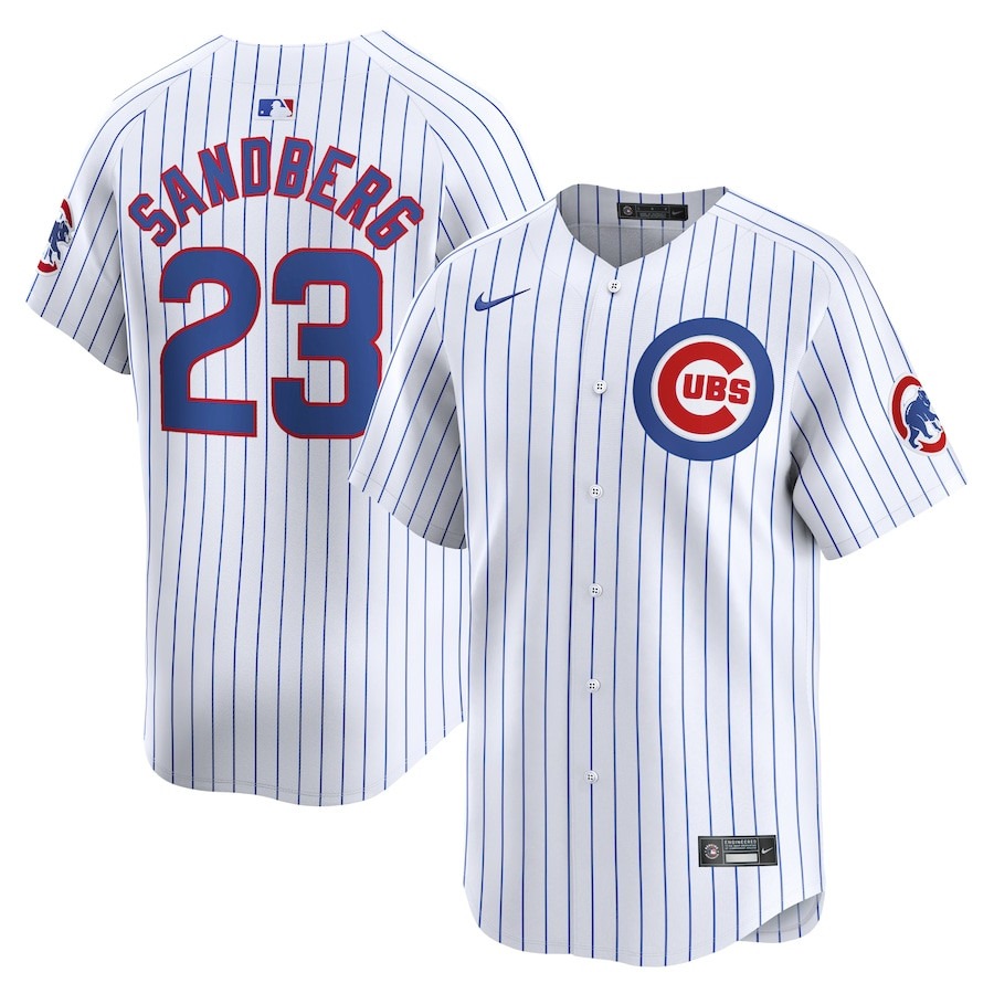 Men's Chicago Cubs Ryne Sandberg Nike White Home Limited Player Jersey - Jersey