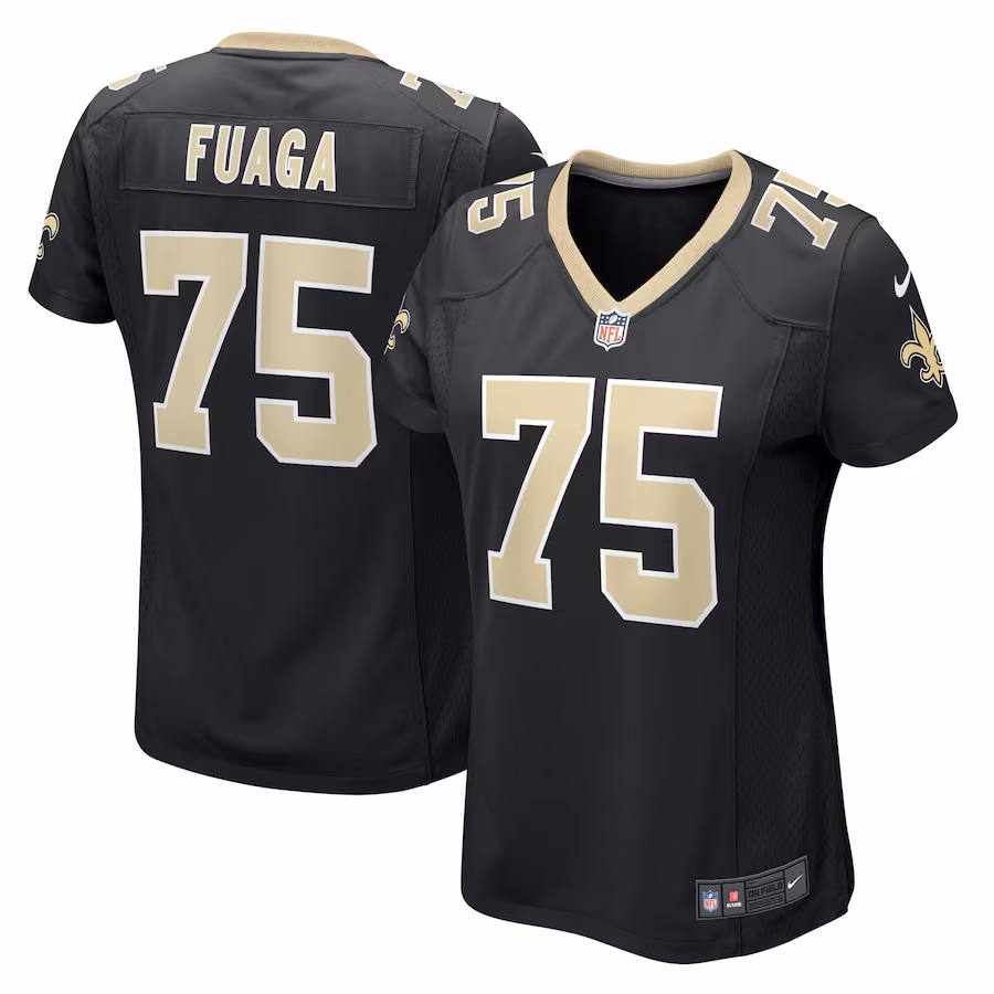 Women's New Orleans Saints Taliese Fuaga Nike Black Game Jersey - Jersey