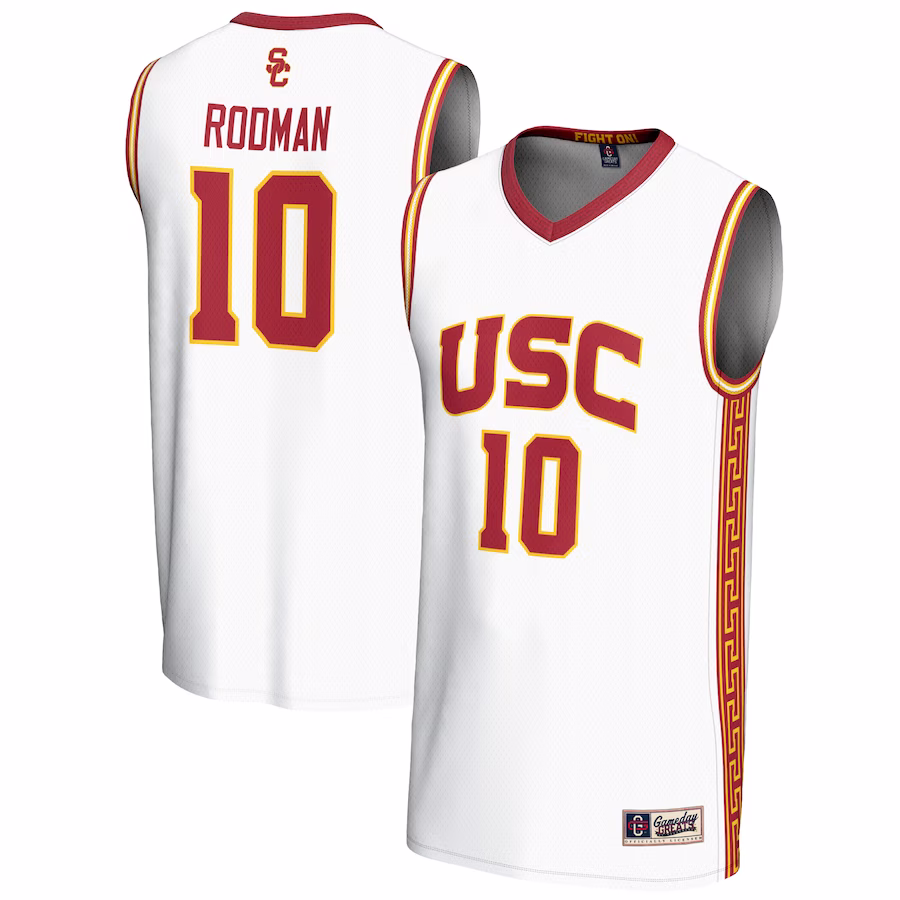 DJ Rodman USC Trojans GameDay Greats Youth  NIL Lightweight Fashion Player Basketball Jersey – White - Jersey