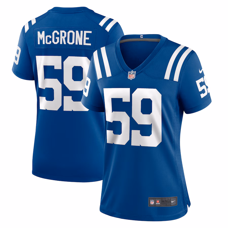 Women's Indianapolis Colts Cameron McGrone Nike  Royal Team Game Jersey - Jersey