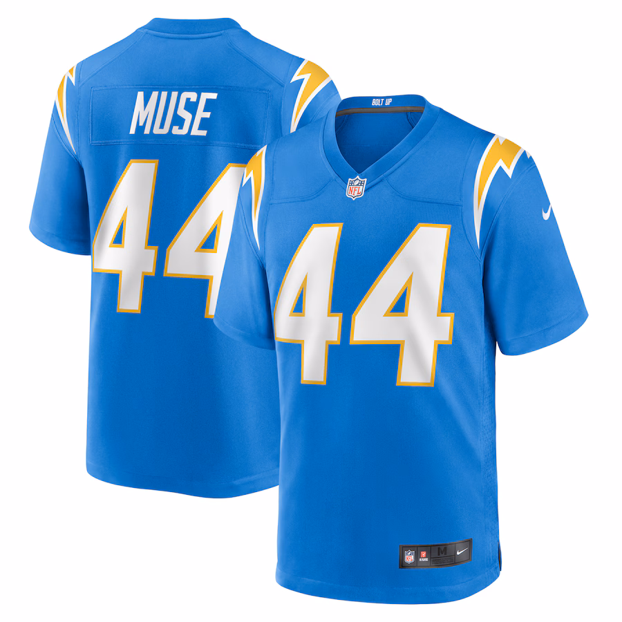 Men's Los Angeles Chargers Tanner Muse Nike  Powder Blue Team Game Jersey - Jersey