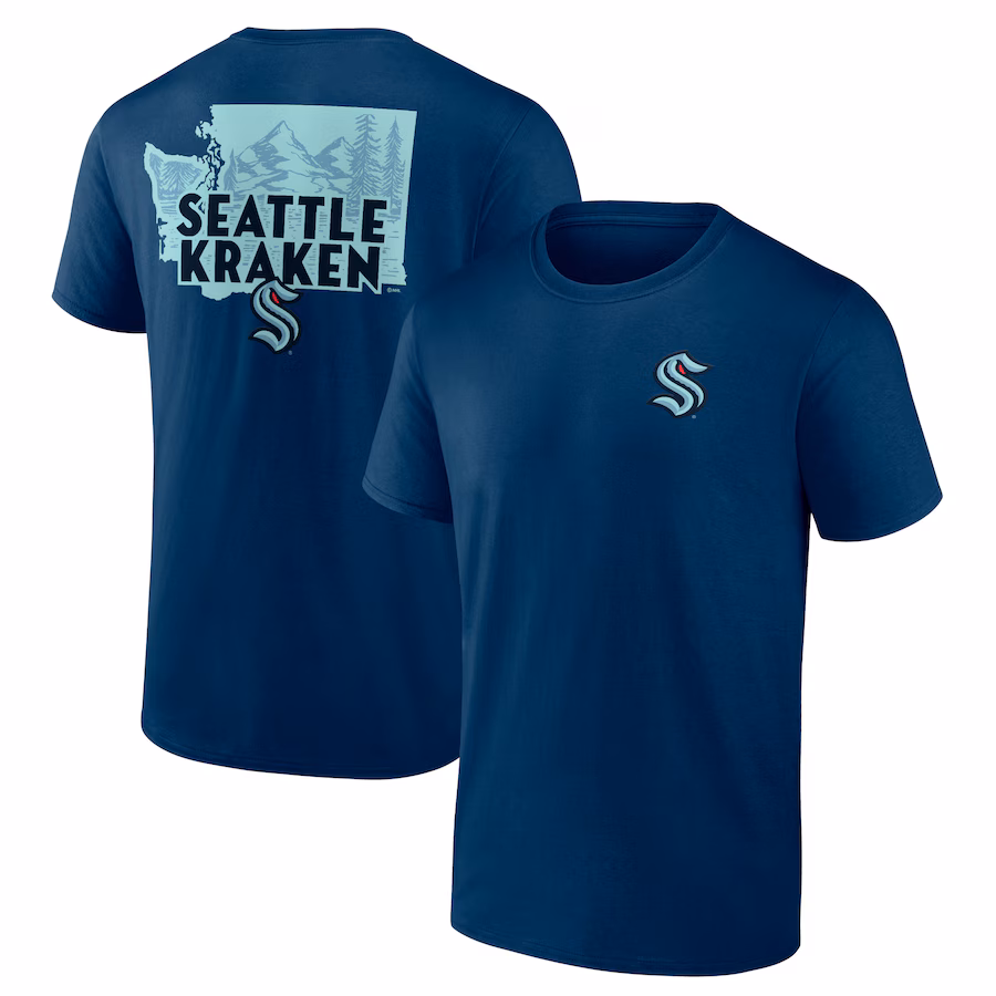 Men's Seattle Kraken Deep Sea Blue Territorial T-Shirt - Jersey