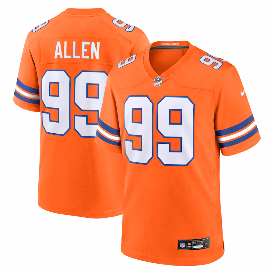 Men's Denver Broncos Zach Allen Nike Orange Alternate Game Jersey - Jersey