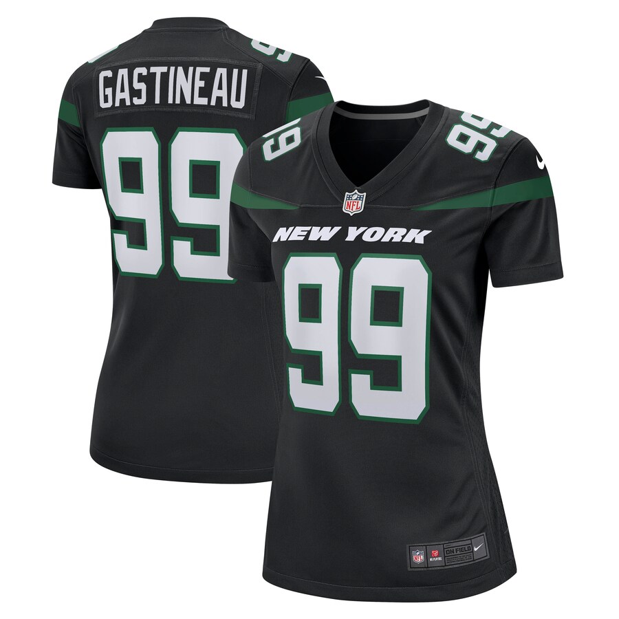 Women's New York Jets Mark Gastineau Nike Stealth Black Game Jersey - Jersey