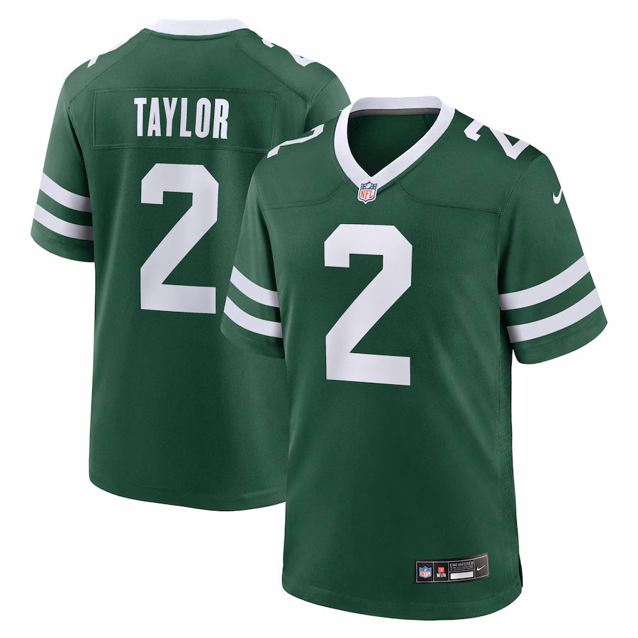 Men's New York Jets Tyrod Taylor Nike Legacy Green Team Game Jersey - Jersey