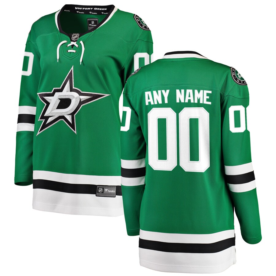 Women's Dallas Stars Fanatics Branded Green Home Breakaway Custom Jersey - Jersey