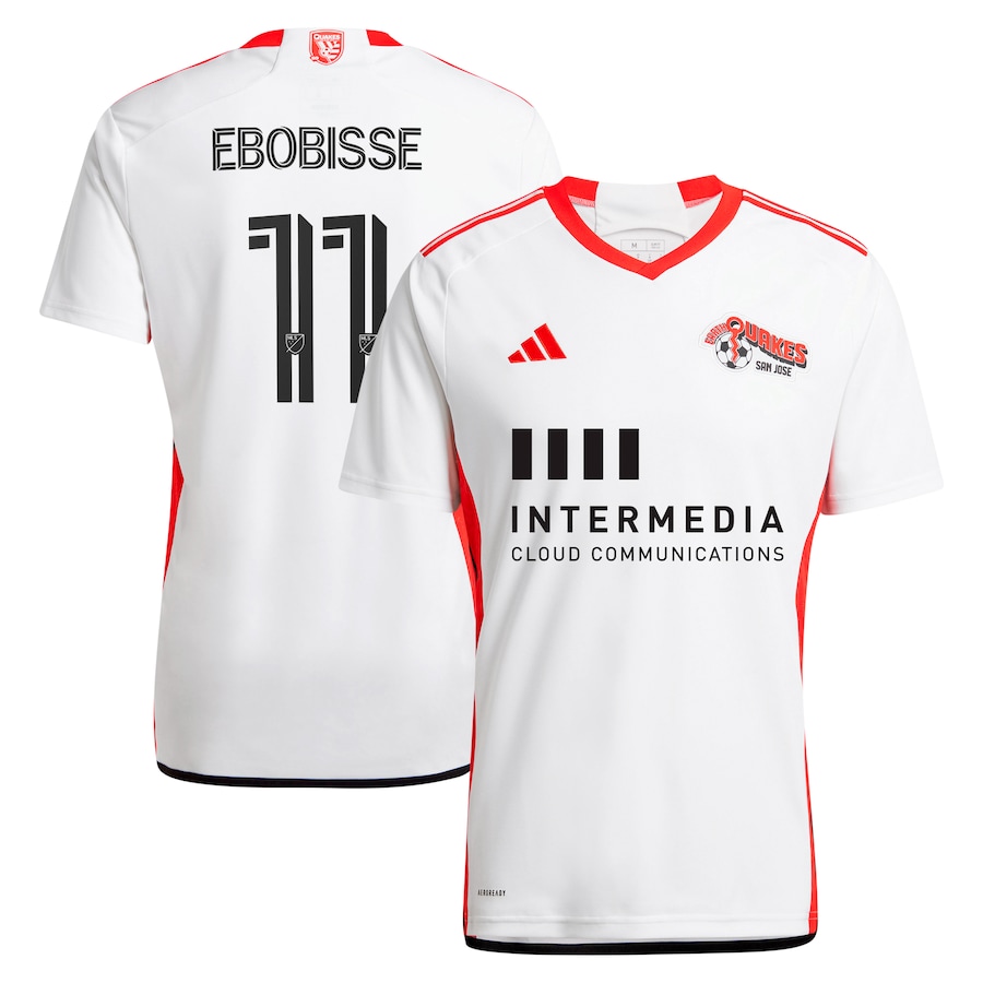 Men's San Jose Earthquakes Jeremy Ebobisse adidas White 2024 The 50 Kit Replica Player Jersey - Jersey