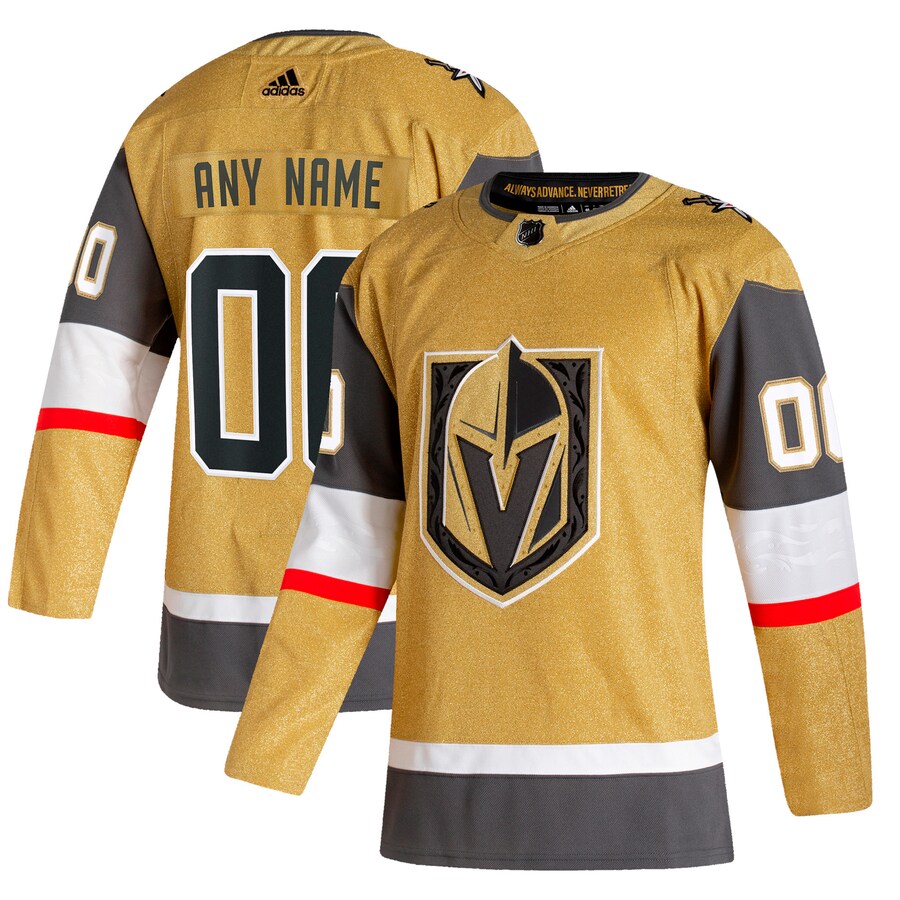 Men's Vegas Golden Knights adidas Gold Home Authentic Custom Jersey - Jersey