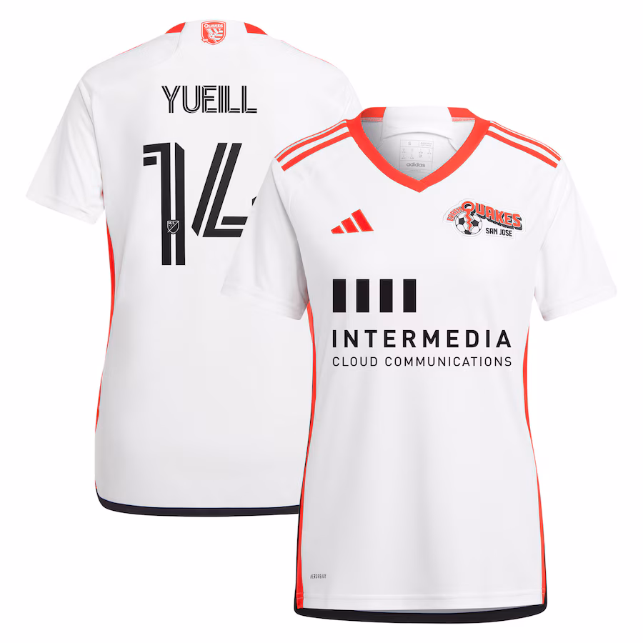 Women's San Jose Earthquakes Jackson Yueill adidas White 2024 The 50 Kit Replica Player Jersey - Jersey
