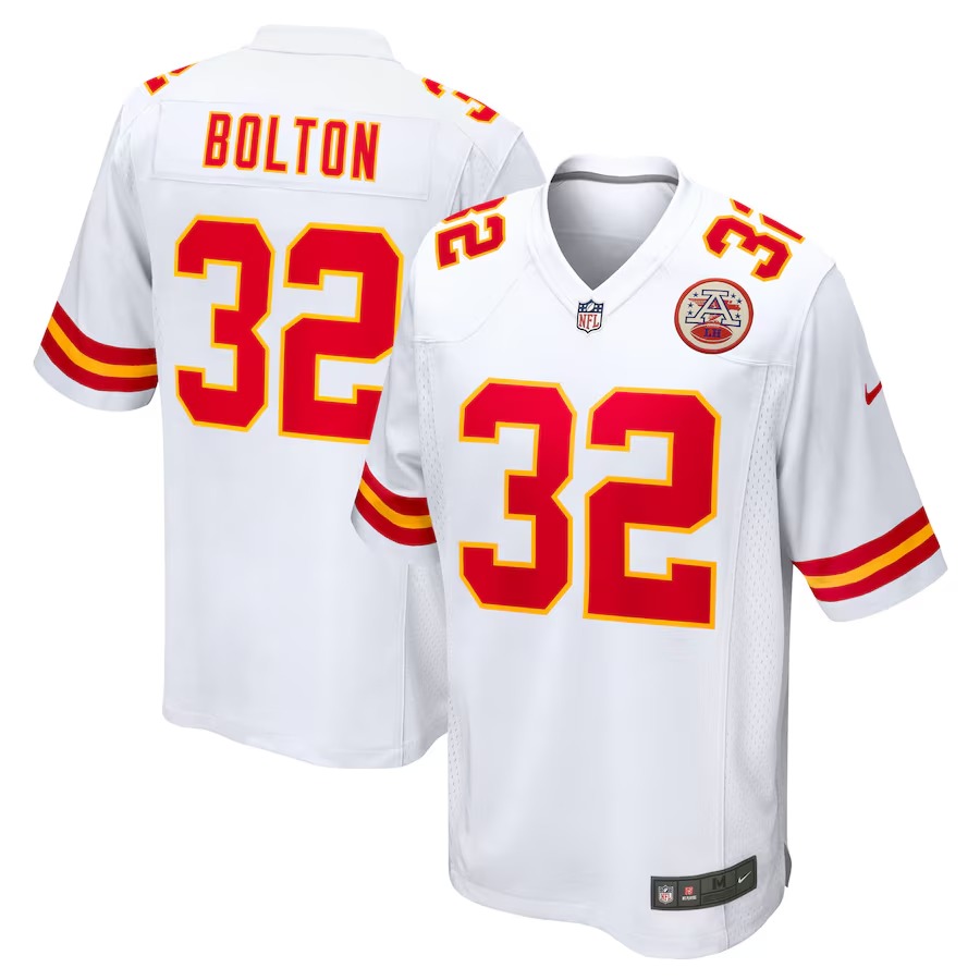 Men's Kansas City Chiefs Nick Bolton Nike White Away Game Player Jersey - Jersey