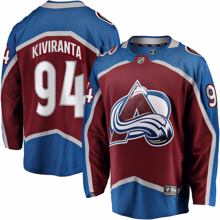 Men's Colorado Avalanche Joel Kiviranta Fanatics Maroon Home Premier Breakaway Player Jersey - Jersey