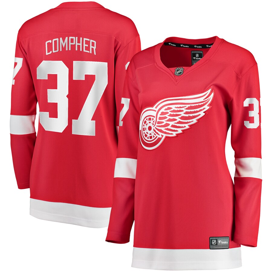 Women's Detroit Red Wings J.T. Compher Fanatics Branded Red Home Breakaway Player Jersey - Jersey