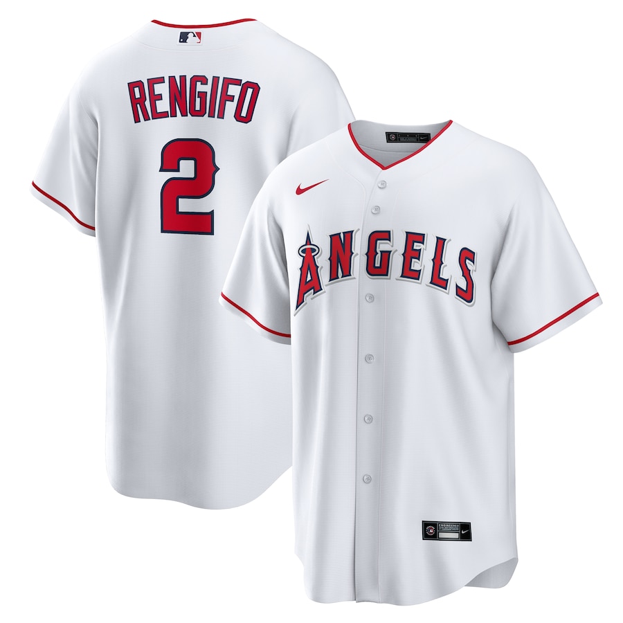Men's Los Angeles Angels Luis Rengifo Nike White Home Replica Jersey - Jersey