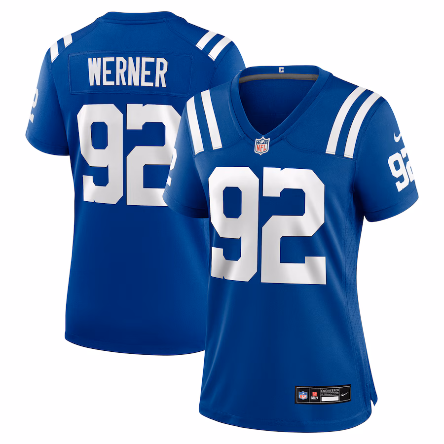 Women's Indianapolis Colts Bjoern Werner Nike Royal Retired Player Game Jersey - Jersey
