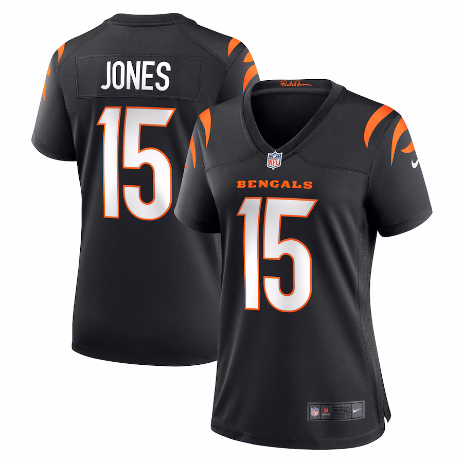 Women's Cincinnati Bengals Charlie Jones Nike  Black Team Game Jersey - Jersey