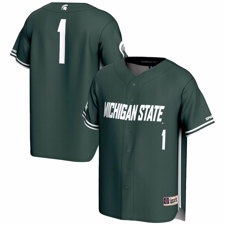 Unisex GameDay Greats #1 Green Michigan State Spartans Lightweight Baseball Jersey - Jersey