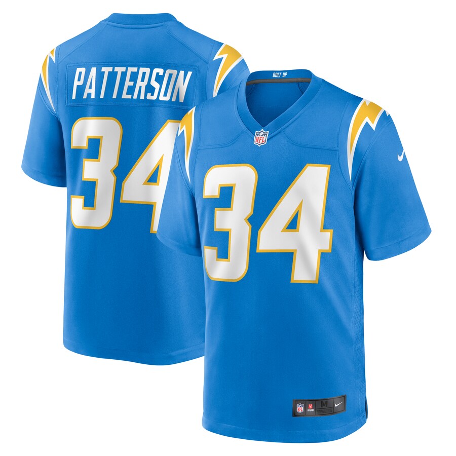 Men's Los Angeles Chargers Jaret Patterson Nike  Powder Blue Team Game Jersey - Jersey