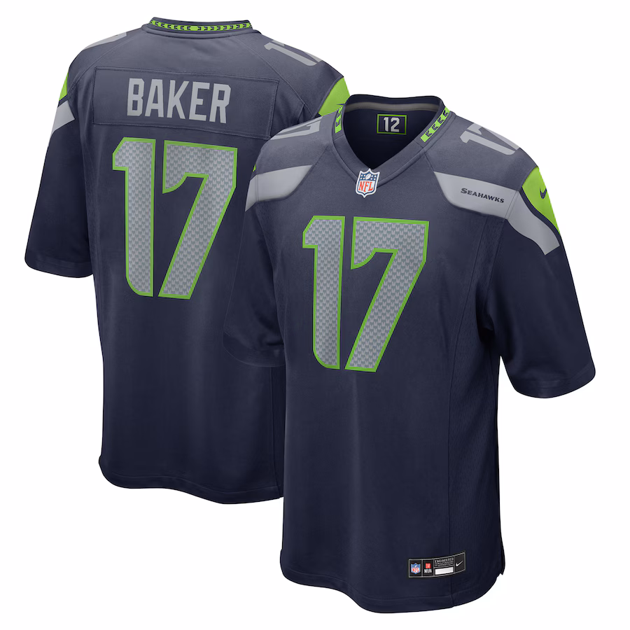 Men's Seattle Seahawks Jerome Baker Nike College Navy Game Jersey - Jersey
