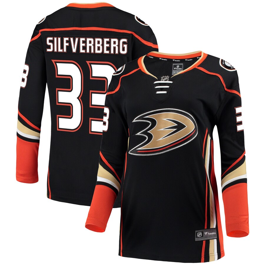Women's Anaheim Ducks Jakob Silfverberg Fanatics Branded Black Breakaway Jersey - Jersey