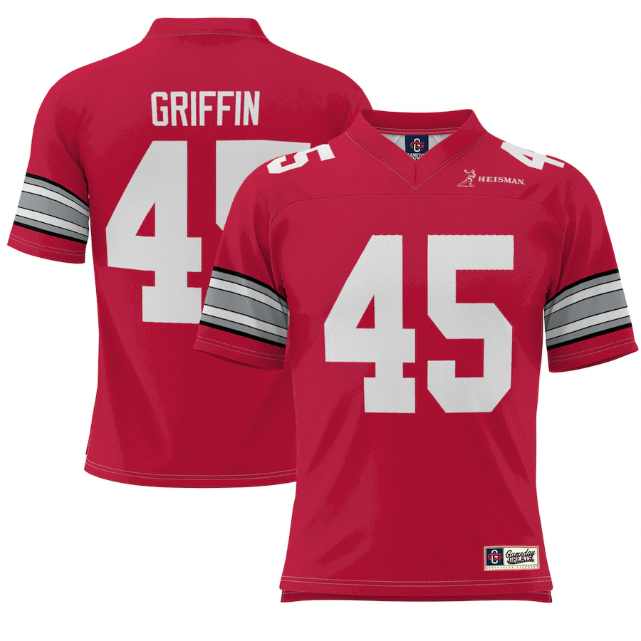 Youth GameDay Greats Archie Griffin Scarlet Ohio State Buckeyes Heisman Football Jersey - Jersey