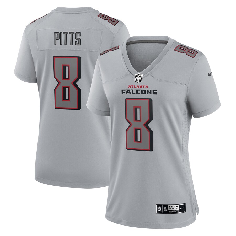 Women's Atlanta Falcons Kyle Pitts Nike Gray Atmosphere Fashion Game Jersey - Jersey