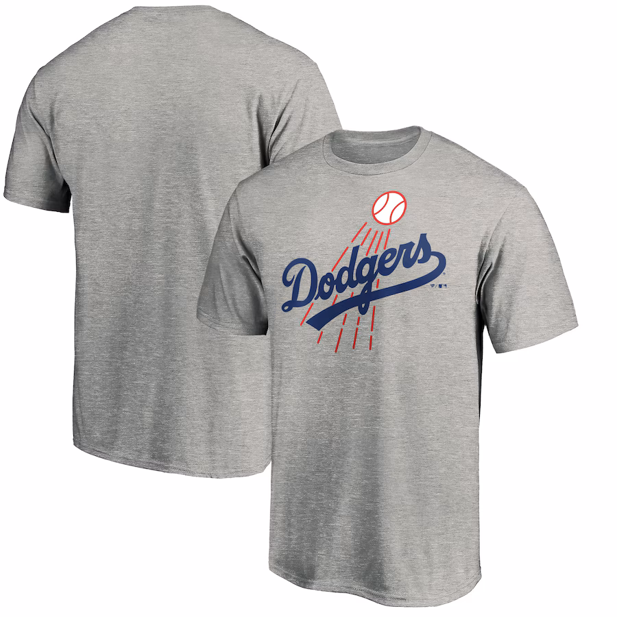 Men's Los Angeles Dodgers Heather Gray Cooperstown Collection Huntington T-Shirt - Jersey