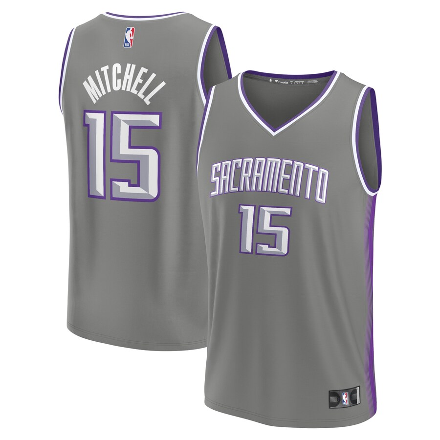 Men's Sacramento Kings Davion Mitchell Fanatics Gray Fastbreak Jersey - City Edition - Jersey