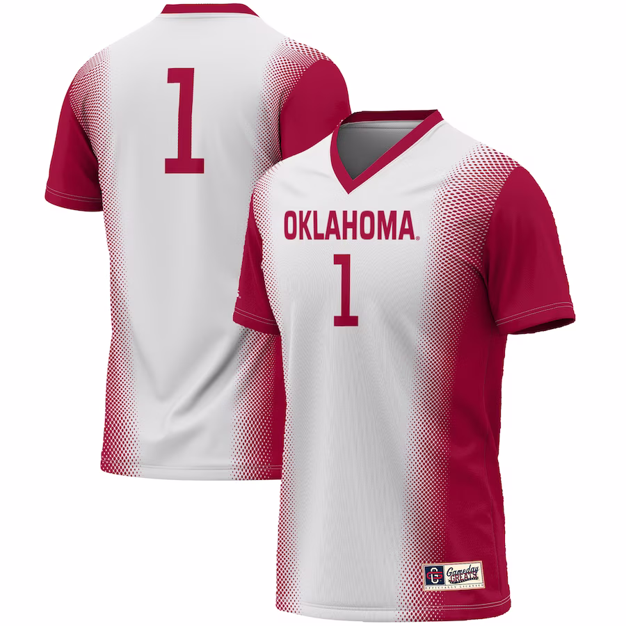 #1 Oklahoma Sooners GameDay Greats Youth  Lightweight Women's Soccer Jersey - White - Jersey