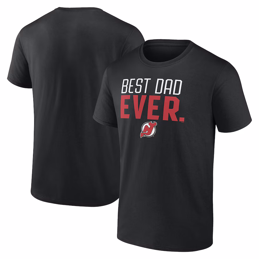 Men's New Jersey Devils Black Best Dad Ever T-Shirt - Jersey