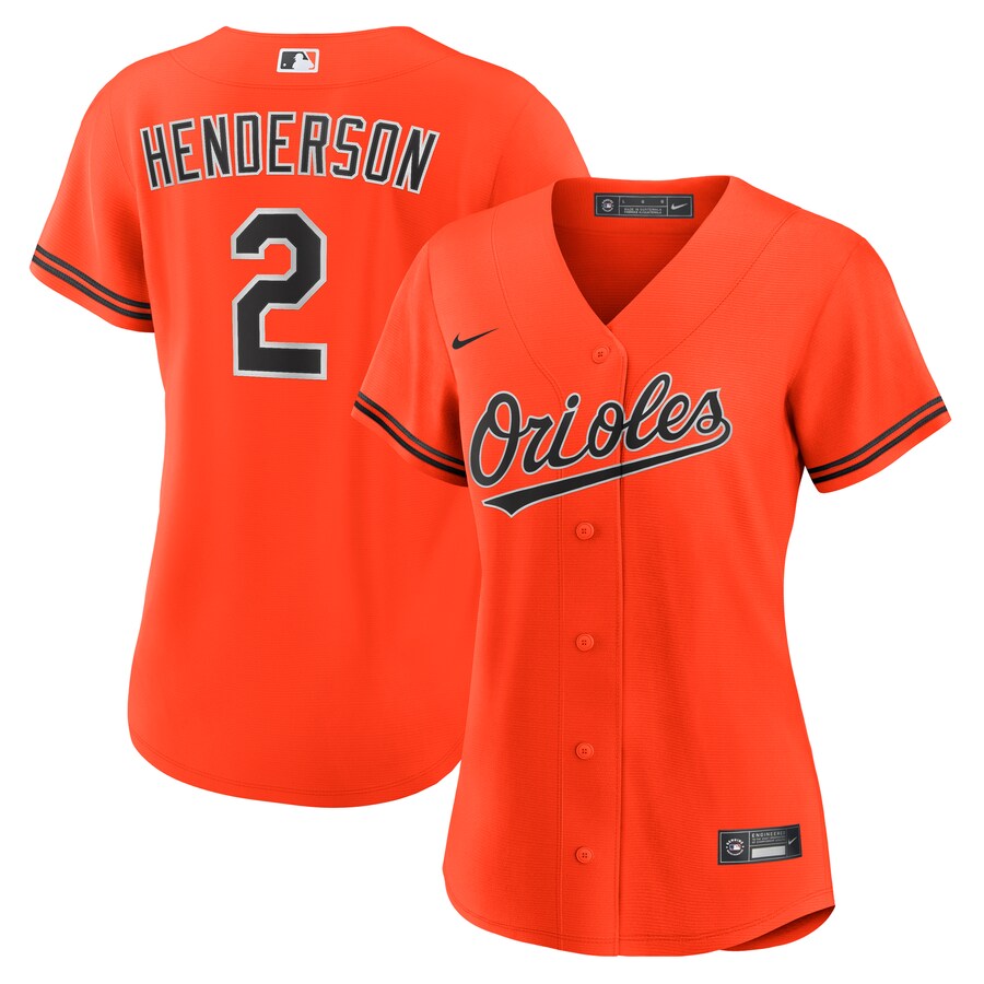 Women's Baltimore Orioles Gunnar Henderson Nike Orange Alternate 2 Replica Jersey - Jersey