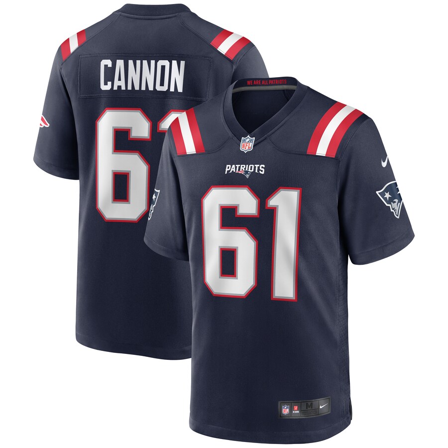 Men's New England Patriots Marcus Cannon Nike Navy Game Jersey - Jersey