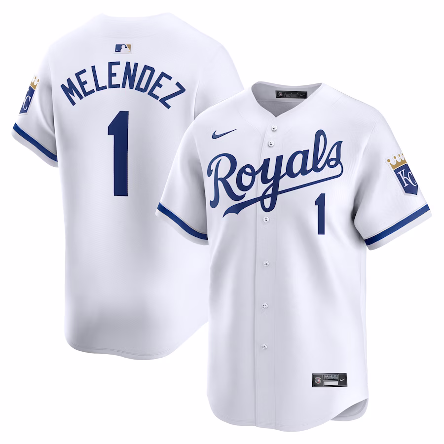 Men's Kansas City Royals MJ Melendez Nike White Home Limited Player Jersey - Jersey