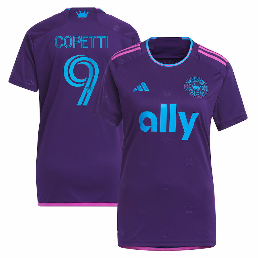 Women's Charlotte FC Enzo Copetti adidas Purple 2023 Crown Jewel Kit Replica Jersey - Jersey