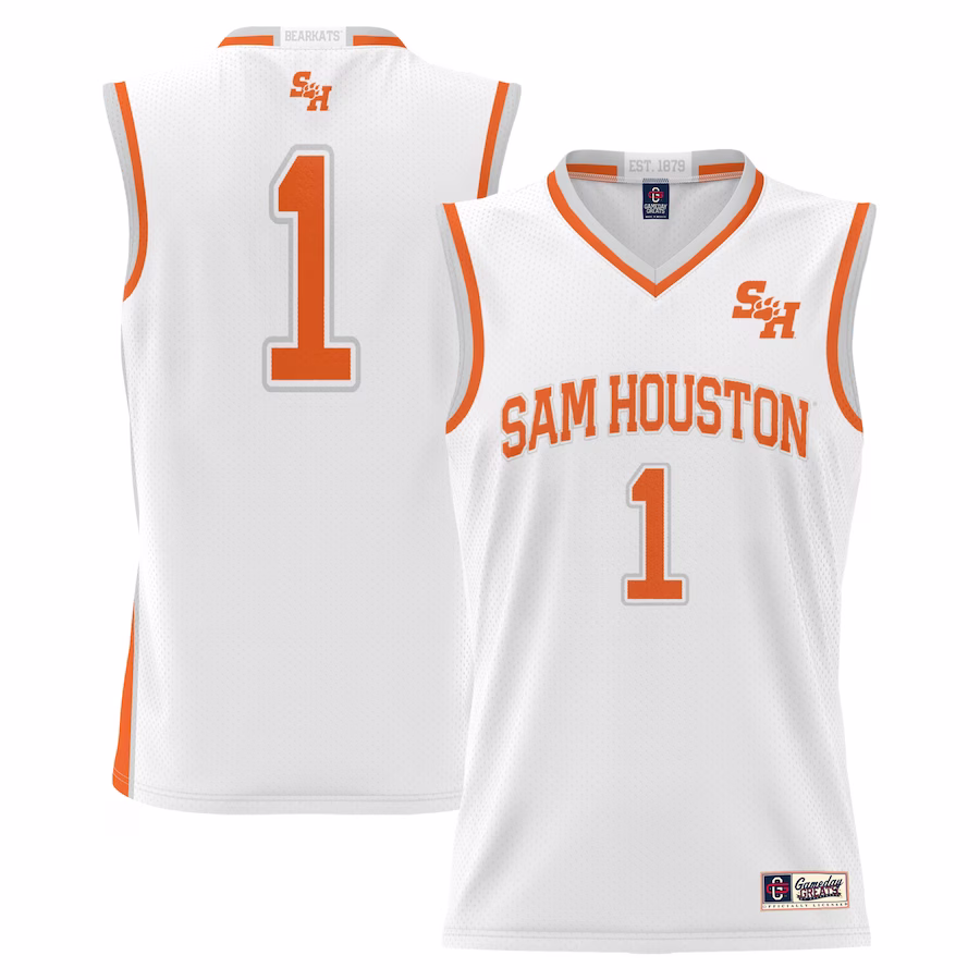 #1 Sam Houston State Bearkats GameDay Greats Youth Lightweight Replica Basketball Jersey - White - Jersey