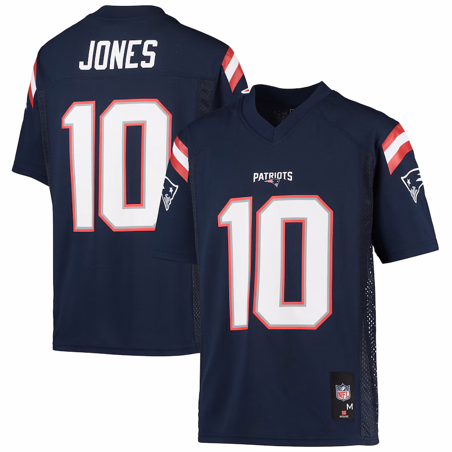 Youth New England Patriots Mac Jones Navy Replica Player Jersey - Jersey