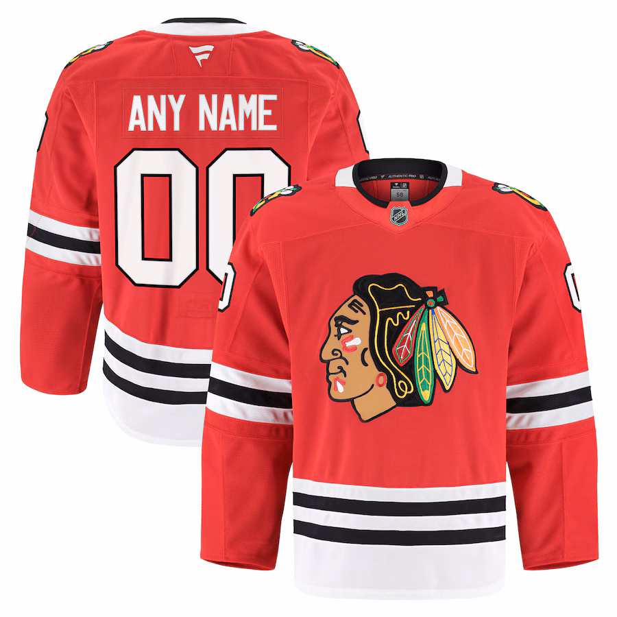 Men's Chicago Blackhawks Fanatics Red Home Authentic Pro Custom Jersey - Jersey