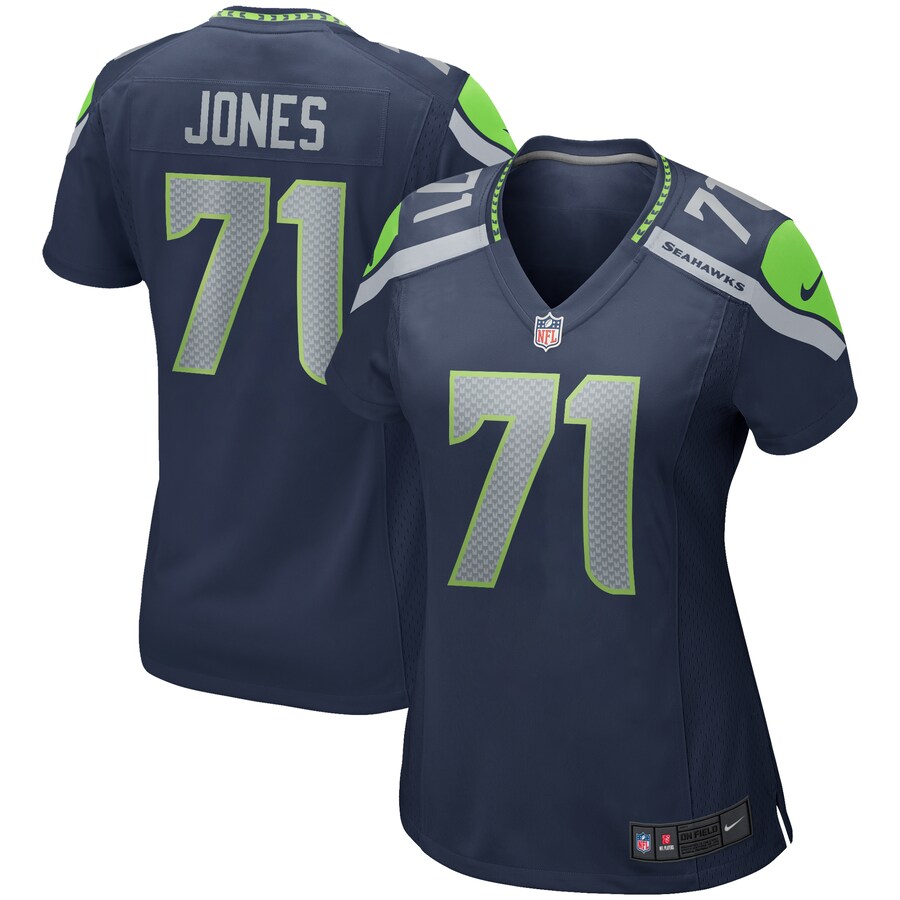 Women's Seattle Seahawks Walter Jones Nike College Navy Game Retired Player Jersey - Jersey