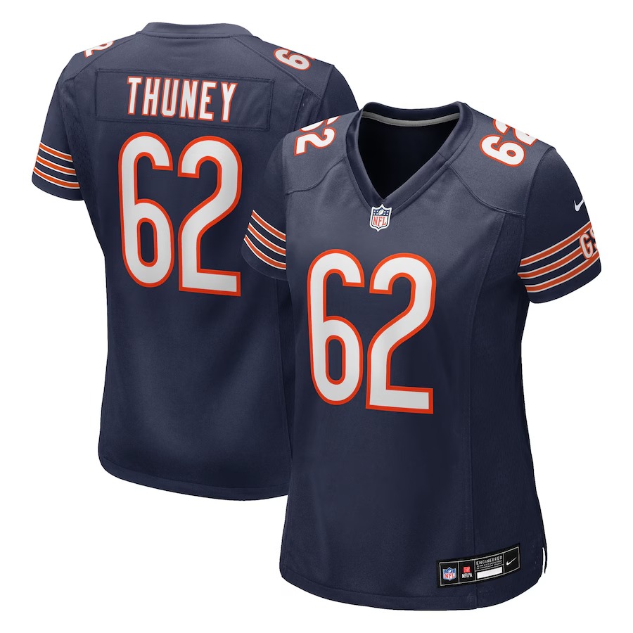 Women's Chicago Bears Joe Thuney Nike Navy Team Game Jersey - Jersey