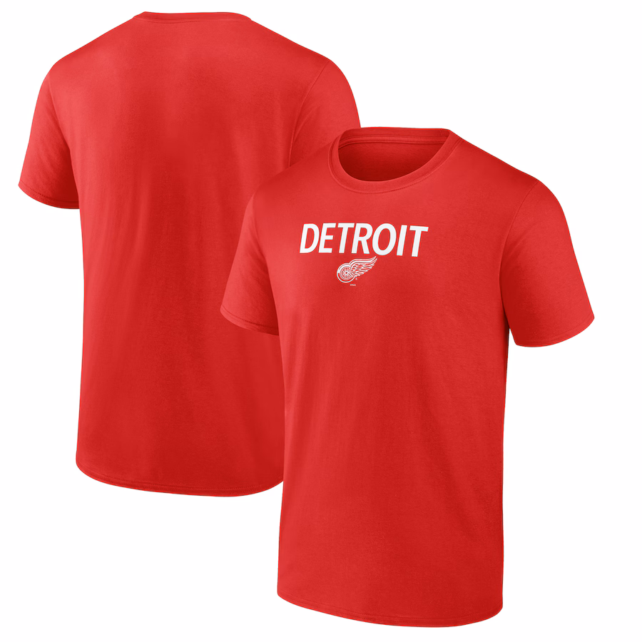 Men's Detroit Red Wings Red Primary Logo T-Shirt - Jersey