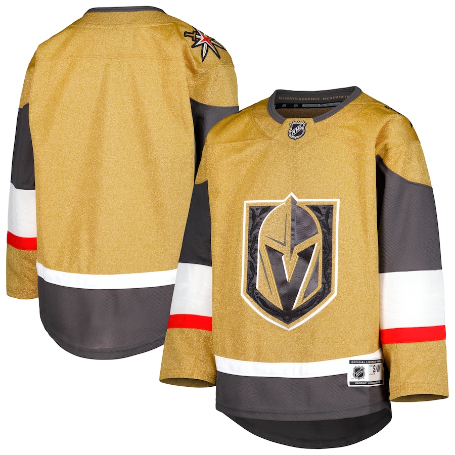 Youth Vegas Golden Knights Gold 2021/22 Home Premier Jersey - Jersey