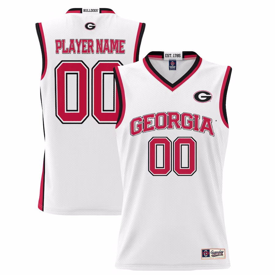 Georgia Bulldogs GameDay Greats Unisex  Lightweight NIL Pick-A-Player Basketball Jersey - White - Jersey