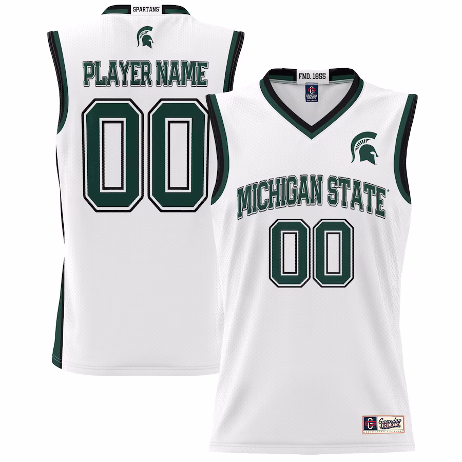 Michigan State Spartans NIL Pick-A-Player Lightweight Basketball Jersey - White - Jersey