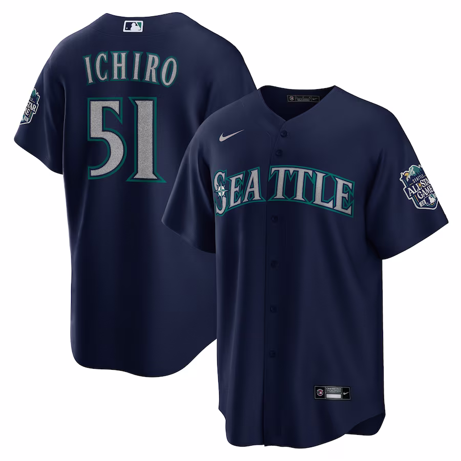 Men's Seattle Mariners Ichiro Suzuki Nike Navy Alternate Replica Player Jersey - Jersey