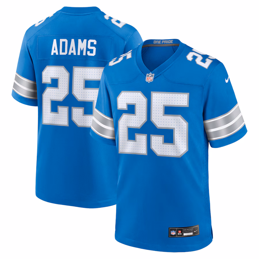 Men's Detroit Lions Jamal Adams Nike Blue Team Game Jersey - Jersey
