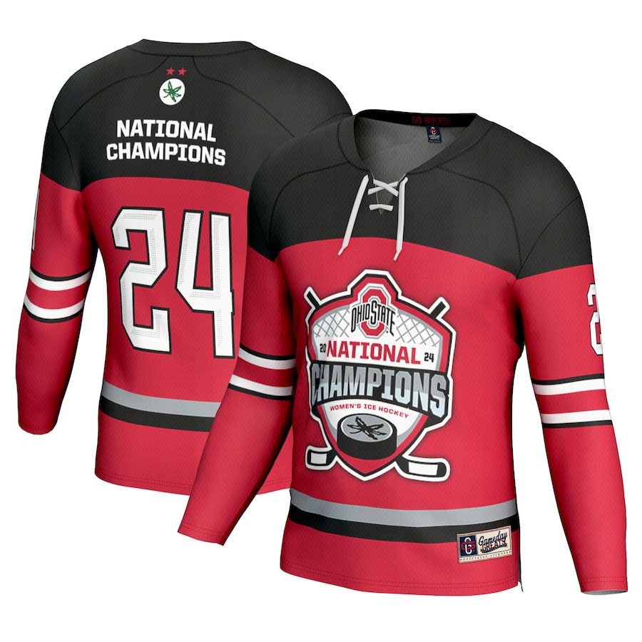 Unisex GameDay Greats  Scarlet Ohio State Buckeyes 2024 NCAA Women's Ice Hockey National Champions Fashion Jersey - Jersey
