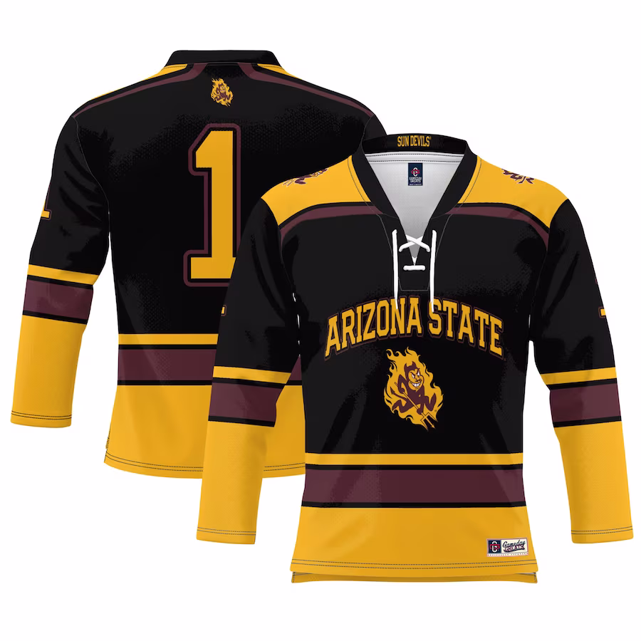 #1 Arizona State Sun Devils GameDay Greats Men's Ice Hockey Fashion Jersey - Black - Jersey