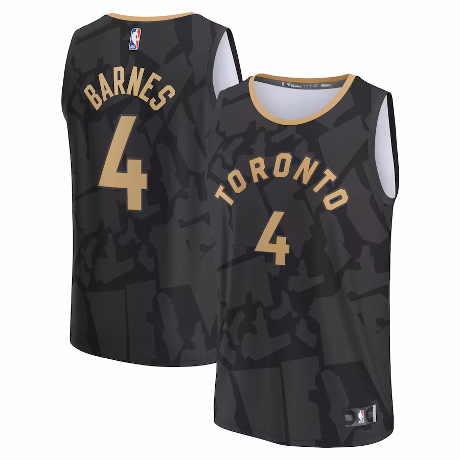 Youth Toronto Raptors Scottie Barnes Fanatics Black Fastbreak Jersey - City Edition - Jersey